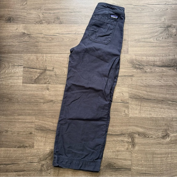 Patagonia Organic Cotton Navy Blue Hiking Wide Leg Casual Pants size 8 Women - Picture 11 of 16